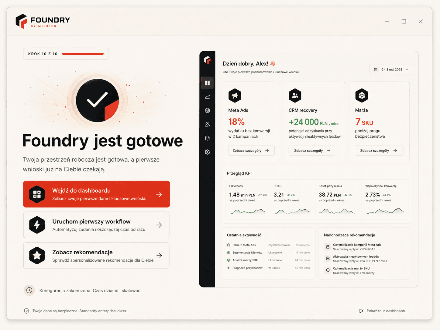Onboarding FOUNDRY: 10-krokowy kreator podpinania źródeł danych